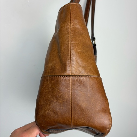 Womens Frye Melissa Four Poster Leather Hobo Bag Brown Style DB1488 - Picture 4 of 15